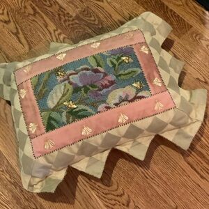 Pillow Honey Bees Brass Floral Tapestry Victorian Elegance